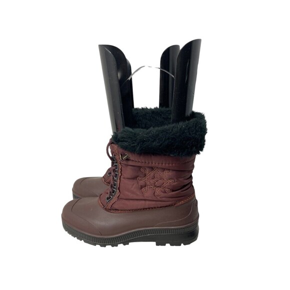 Sorel Duck Boots Women's Size 10 Maroon Boho Embroidered High Ankle Winter - Picture 2 of 12
